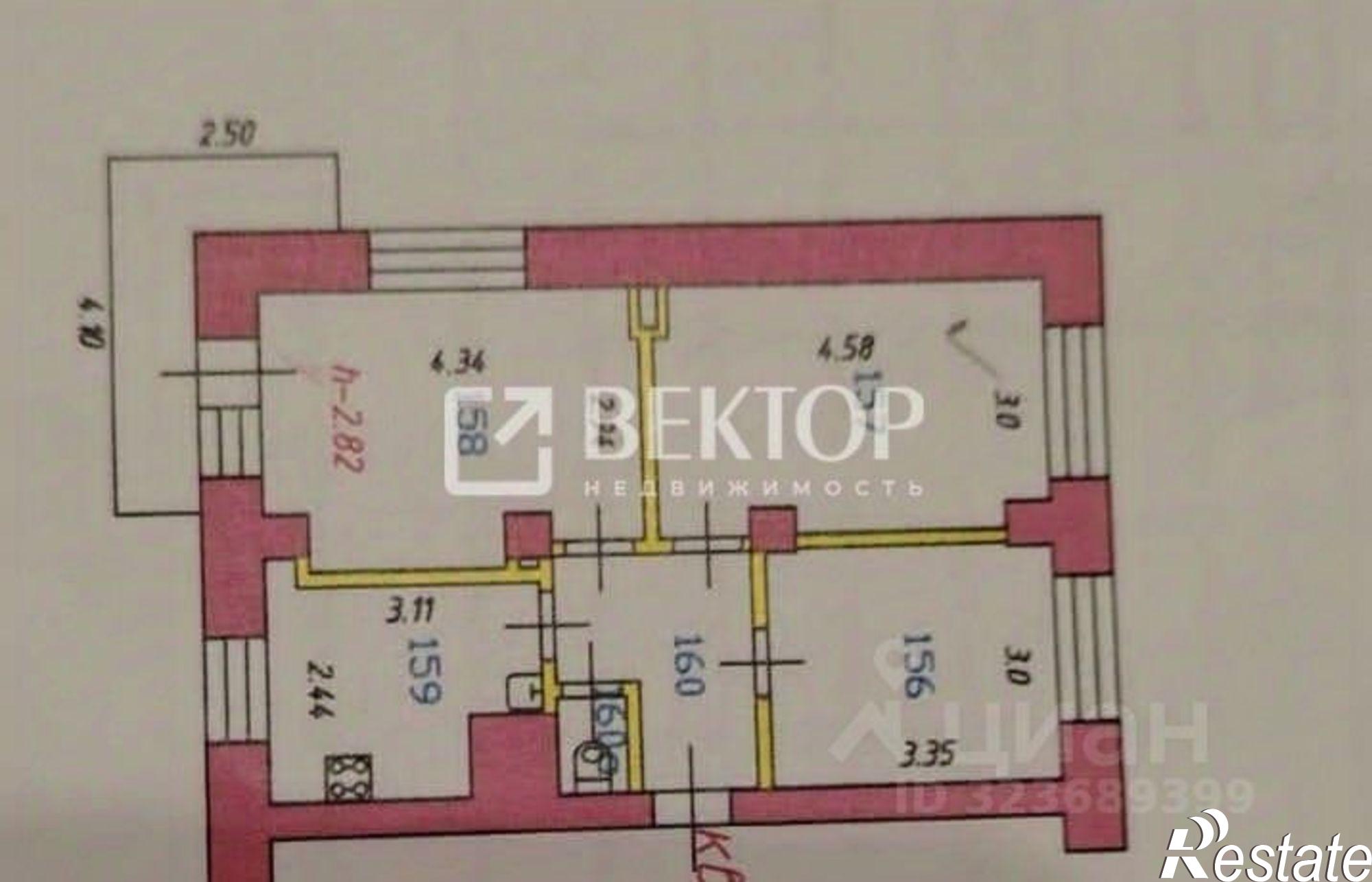 Купить квартиру за 1 600 000 рублей на Столярный переулок, 30
