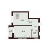 1-комн, 50 кв м, этаж 8/9 8-я Сосневская улица, 125