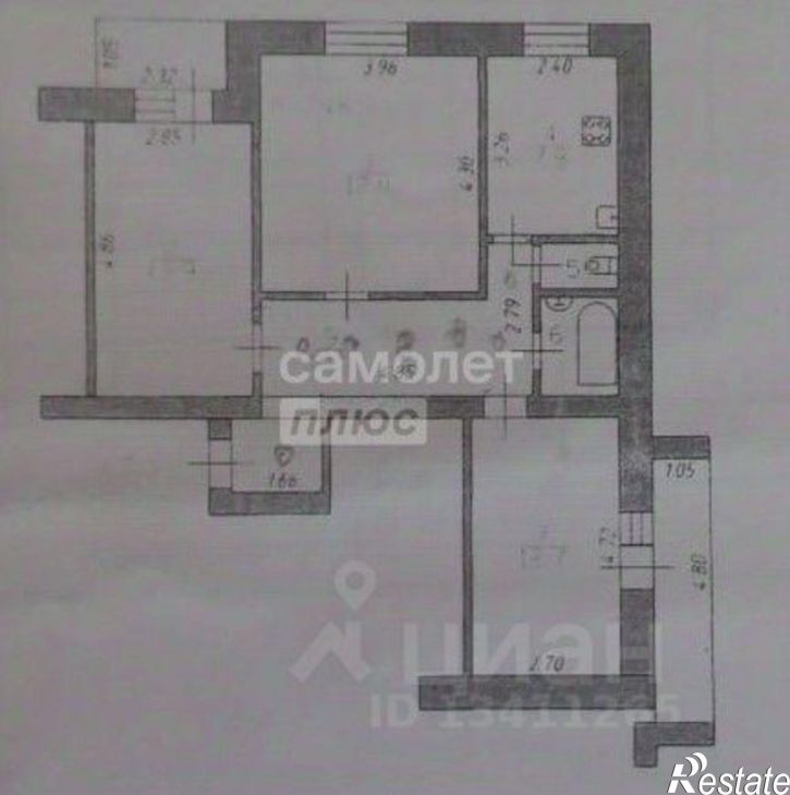 3-комн квартира улица Бубнова, 72,  д. 72