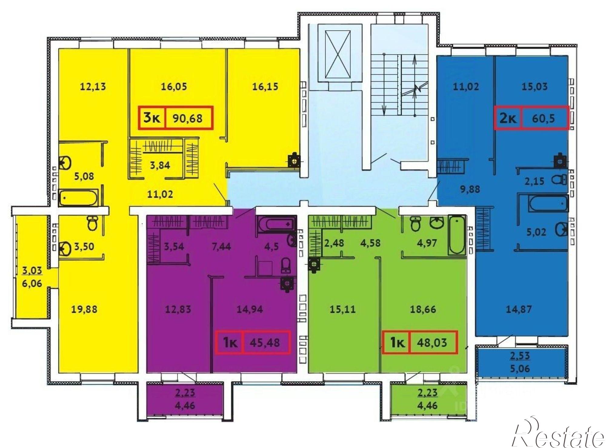 Купить квартиру за 5 366 640 рублей на ул 2-я Полевая, 3