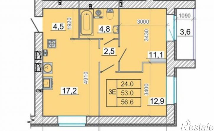 3-комн квартира в новом доме 1-й переулок Спартака, 12,  д. 12