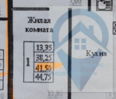 1-комн, 42кв м, этаж 7/9 микрорайон Самоцветы, 3