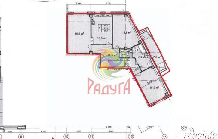 3-комн квартира улица Колотилова, 15,  д. 15