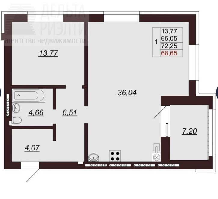 2-комн квартира Сосневская 8-я ул, 125