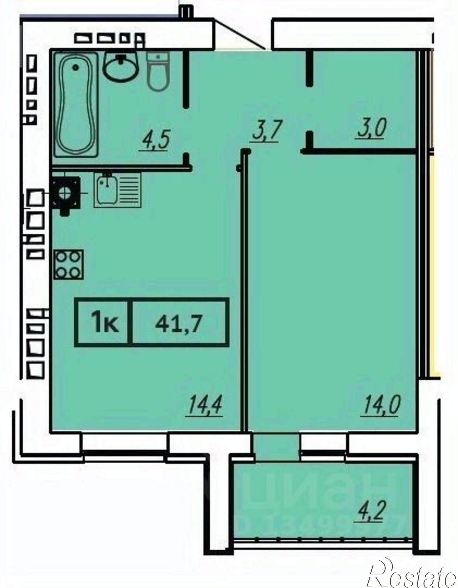 Купить квартиру за 4 920 600 рублей на ул Постышева, 10