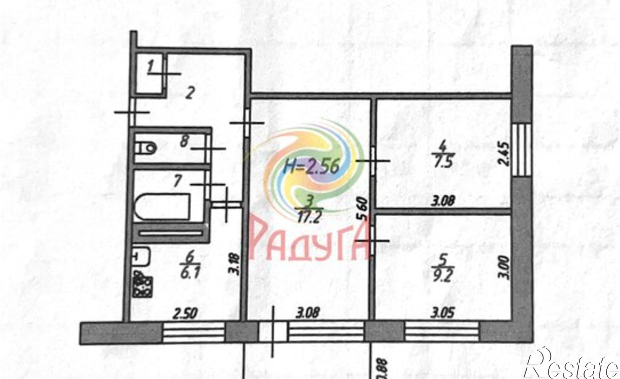 Купить квартиру за 4 590 000 рублей на ул 2-я Ключевая, 1А