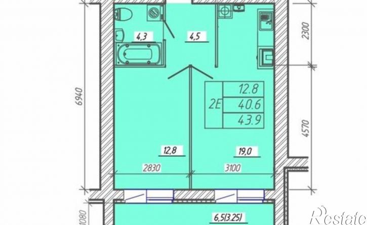 2-комн квартира в новом доме Конспиративный переулок, 21,  д. 21
