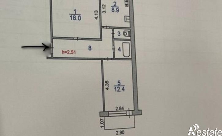 2-комн квартира улица Лётчика Лазарева, 6,  д. 6