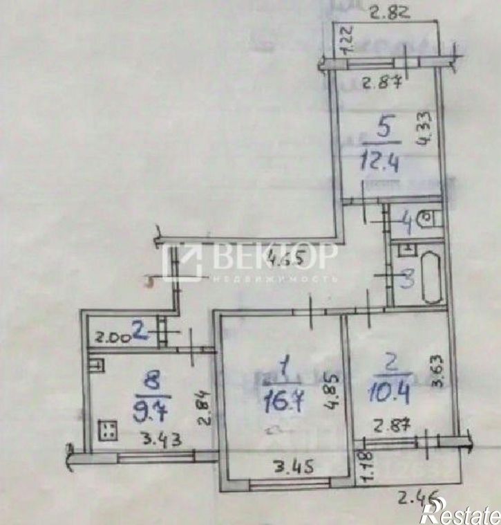 3-комн квартира Ташкентская улица, 13,  д. 13