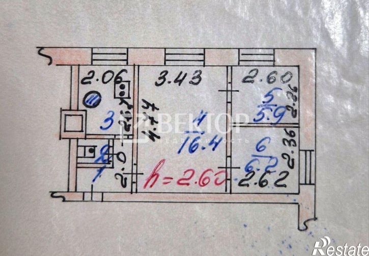 3-комн квартира Юношеская улица, 1,  д. 1