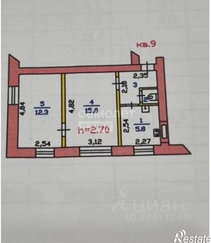 2-комн квартира Фигурный переулок, 6,  д. 6
