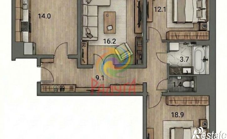 3-комн квартира ул Зверева, 39,  д. 39