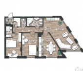 3-комн, 110 кв м, этаж 2/14 пр-кт Ленина, 55В