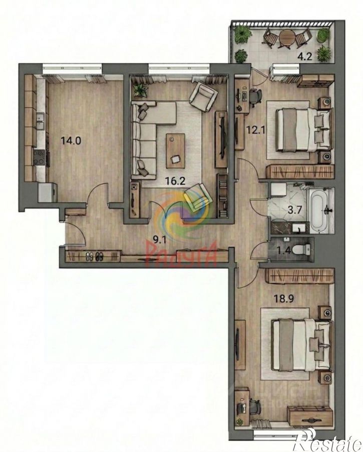 3-комн квартира ул Зверева, 39,  д. 39