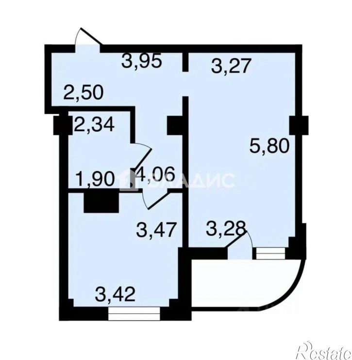 1-комн квартира улица Полка Нормандия-Неман, 106 к2,  д. 106 к2