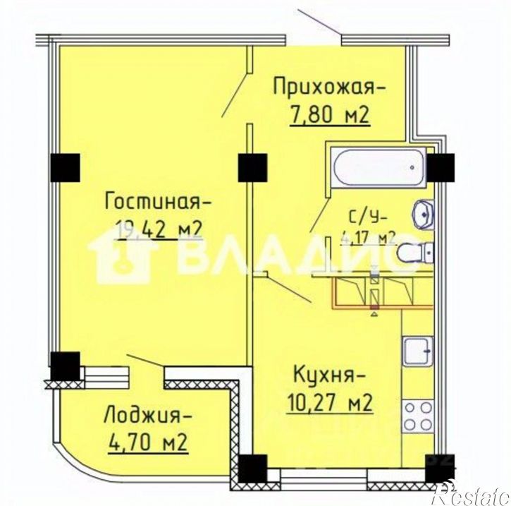 1-комн квартира ул Полка "Нормандия-Неман", 106 2,  д. 106 2,  к. 2