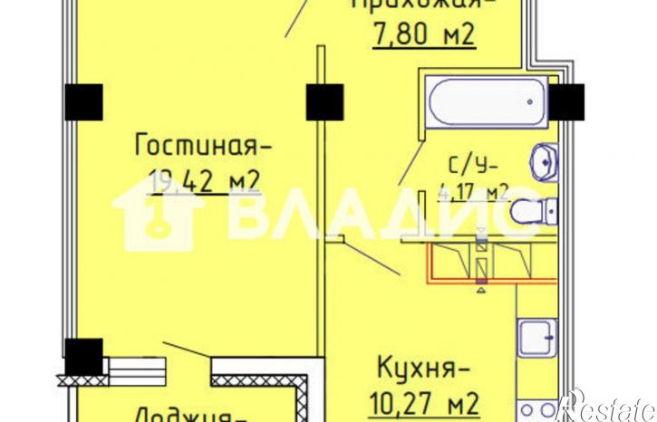 1-комн квартира ул Полка "Нормандия-Неман", 106 2,  д. 106 2,  к. 2