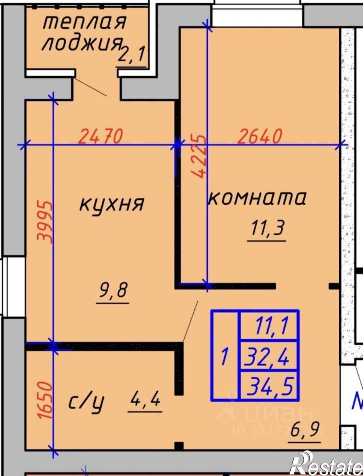 1-комн квартира пр-д 12-й, 25,  д. 25