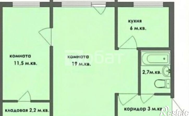 2-комн квартира ул Энтузиастов, 1А,  д. 1А