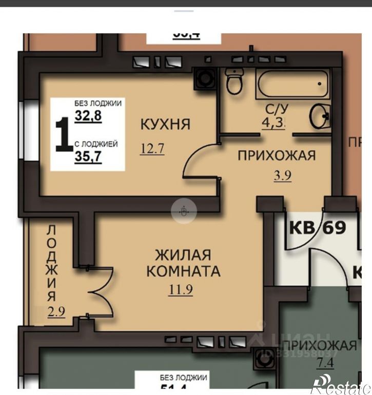 1-комн квартира в новом доме ул Чайковского, 40,  д. 40