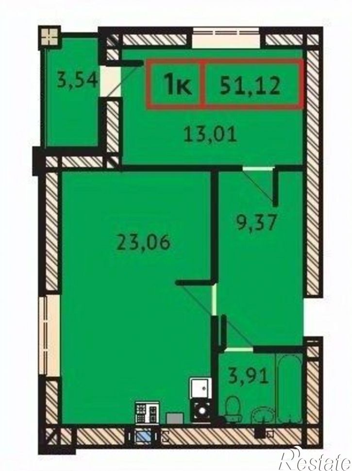 1-комн квартира в новом доме ул Парижской Коммуны, 28,  д. 28