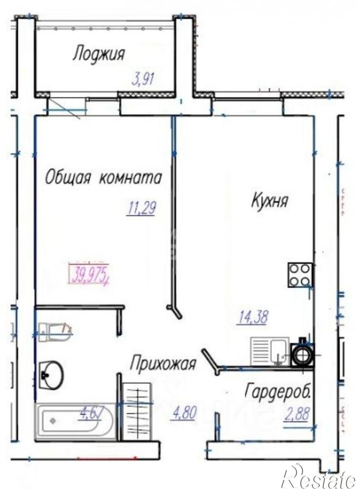 2-комн квартира ул Комсомольская, 39А,  д. 39А