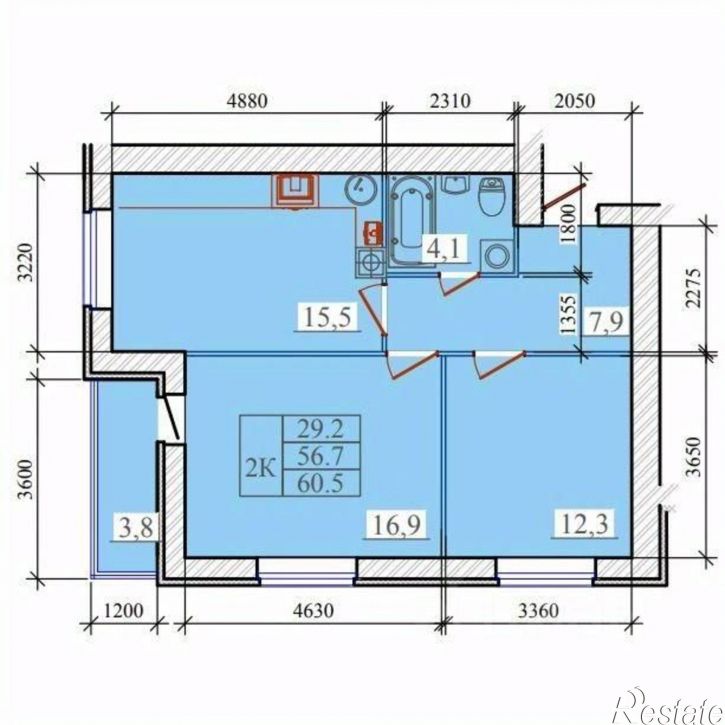 2-комн квартира в новом доме ул Куконковых, 143А,  д. 143А