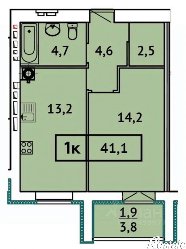 1-комн квартира в новом доме ул Коммунальная, 1,  д. 1