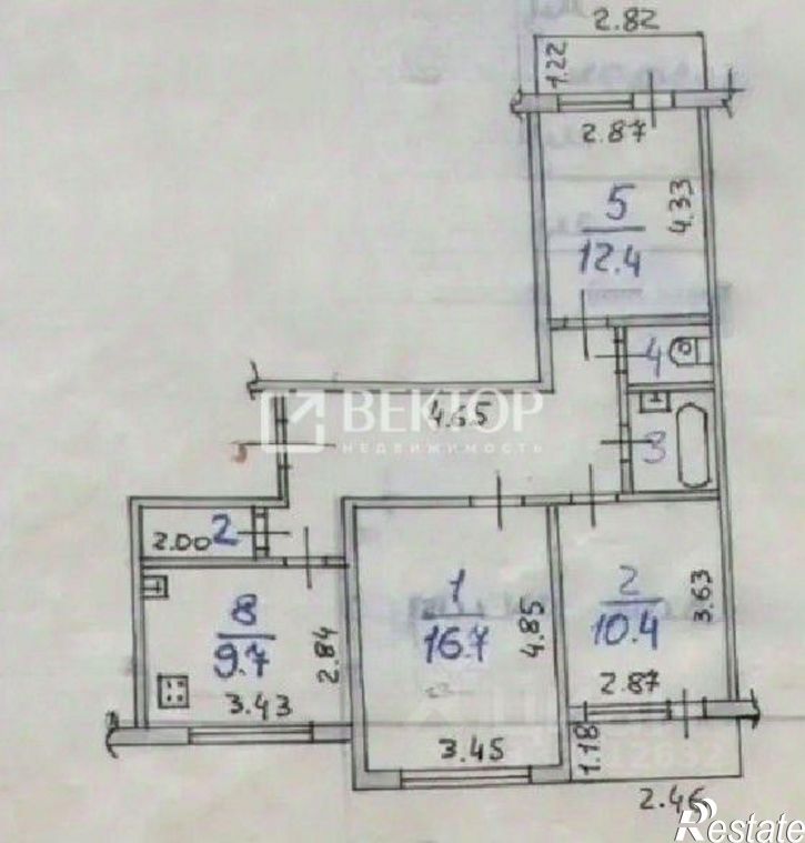 3-комн квартира ул Ташкентская, 13,  д. 13