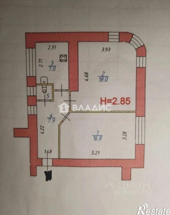 2-комн квартира ул Комсомольская, 8,  д. 8