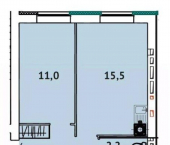 2-комн, 61 кв м, этаж 3/9 ул Кудряшова, 6