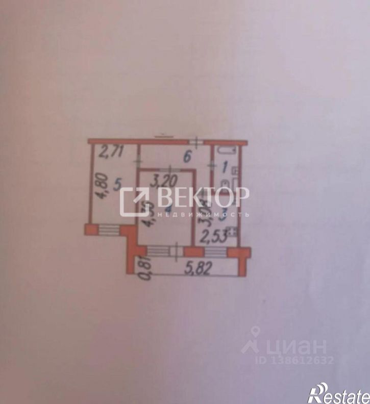 2-комн квартира ул 1-я Полевая, 32,  д. 32