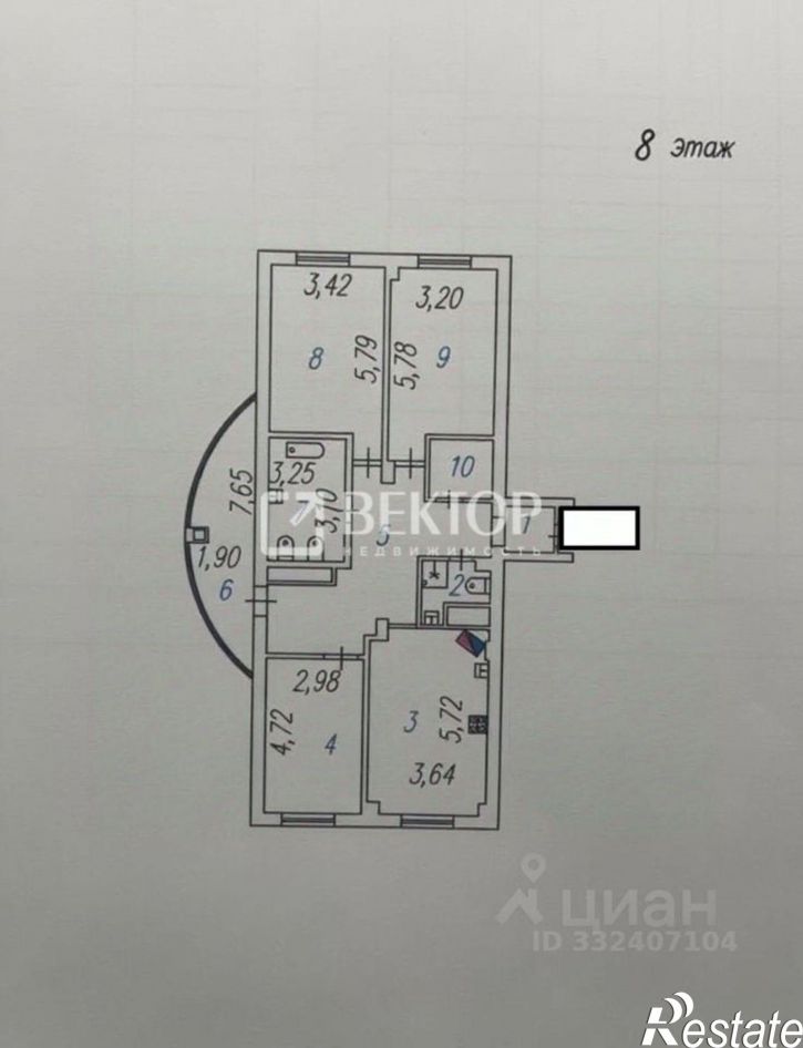 3-комн квартира Иваново, Колотилова, 38