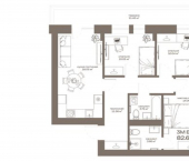 3-комн, 83 кв м, этаж 5/14 ул 8 Марта, 17