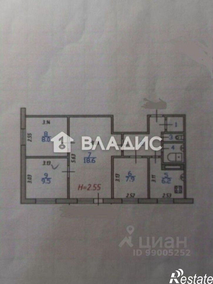 4-комн квартира ул Генерала Хлебникова, 60,  д. 60