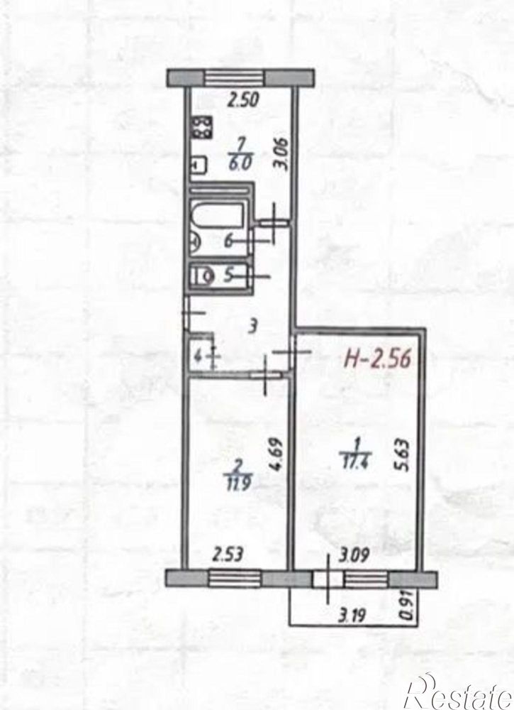 2-комн квартира ул Постышева, 50,  д. 50