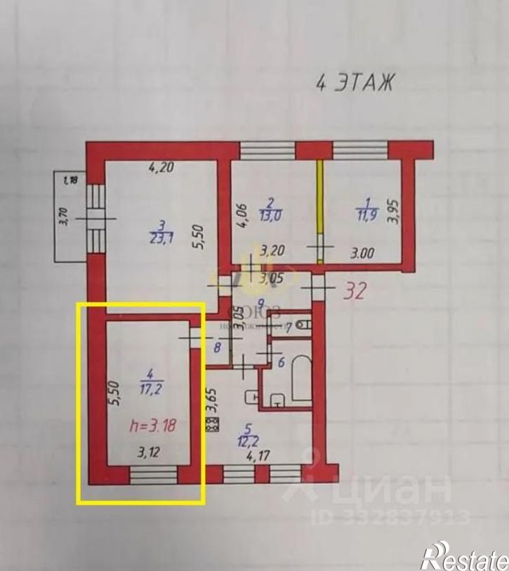 Комната г Иваново, тер 14-е Почтовое Отделение, 2
