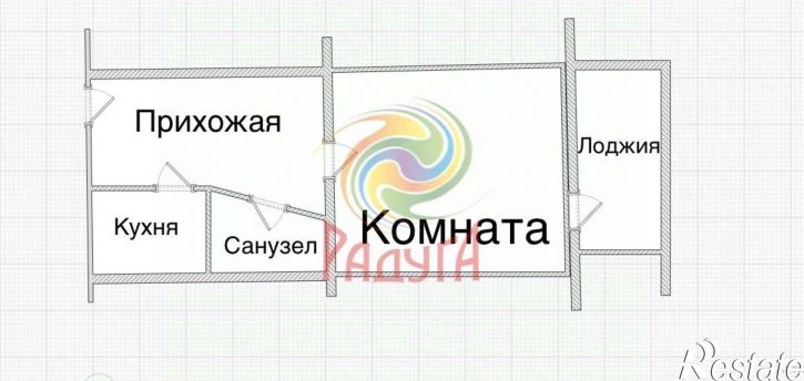 1-комн квартира ул Калинина, 2,  д. 2