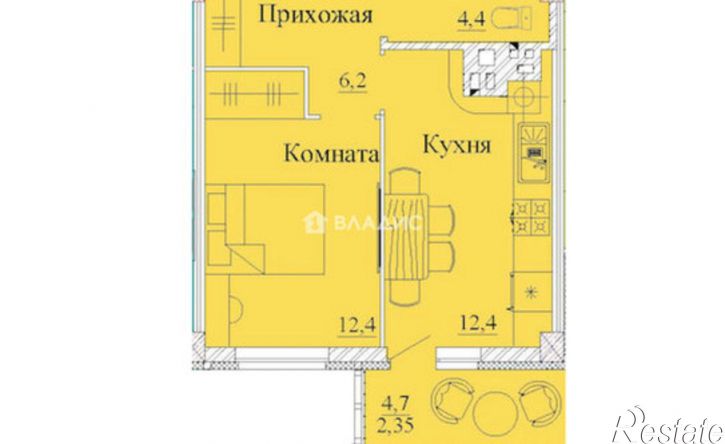 1-комн квартира в новом доме ул 2-я Первомайская, 48,  д. 48