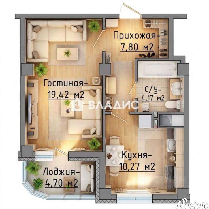 1-комн квартира ул Полка "Нормандия-Неман", 106 2,  д. 106 2,  к. 2