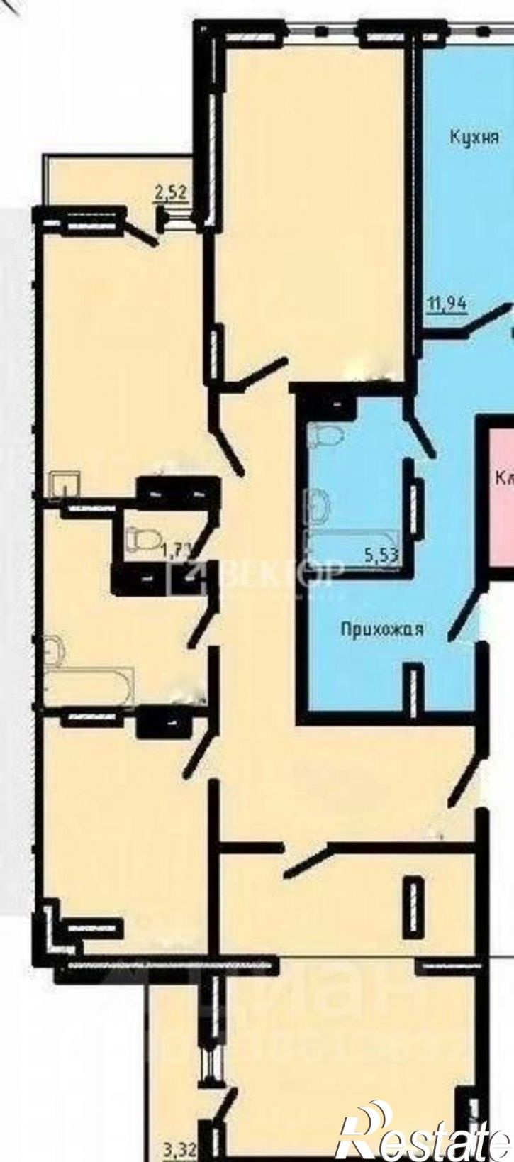 3-комн квартира ул Дюковская, 27А,  д. 27А