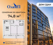 3-комн, 74 кв м, этаж 8/9 Конспиративный пер, 19