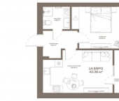 1-комн, 42 кв м, этаж 3/14 улица 8 Марта, 17