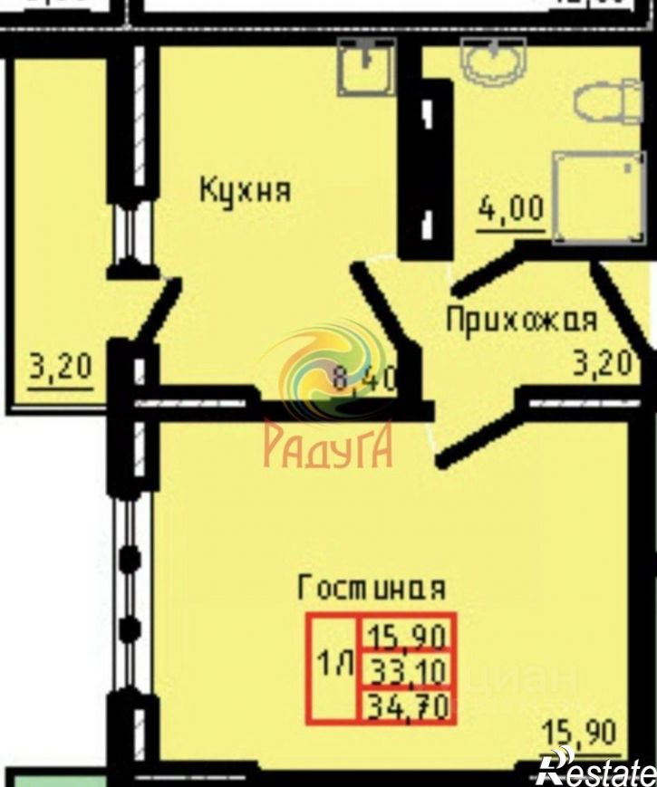 1-комн квартира Дюковская улица, 27А,  д. 27А