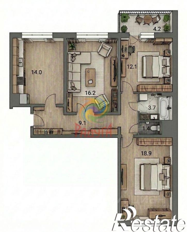 3-комн квартира улица Зверева, 39,  д. 39
