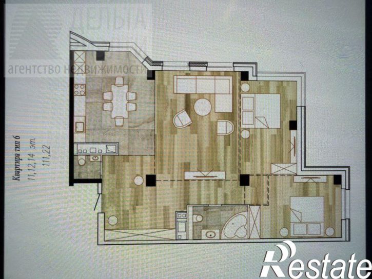 3-комн квартира Конспиративный пер, 12