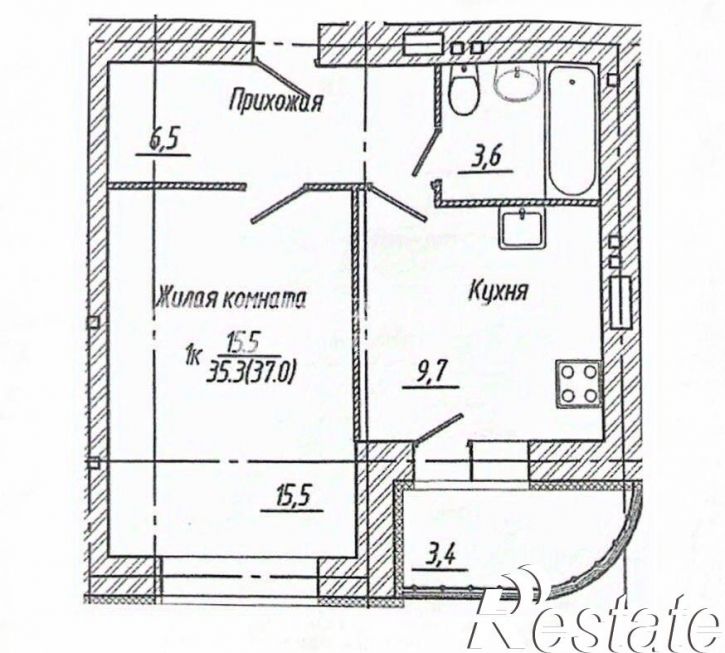 1-комн квартира Революционная улица, 26 к1,  д. 26 к1