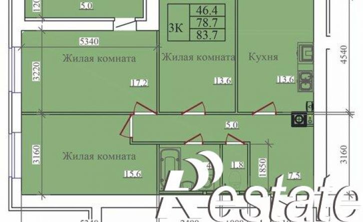 3-комн квартира в новом доме улица Павла Большевикова, 50 к6,  д. 50 к6