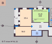 2-комн, 105 кв м, этаж 6/9 улица Андрианова, 18