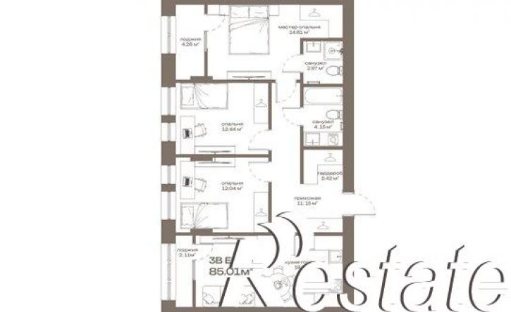 3-комн квартира в новом доме улица 8 Марта, 17,  д. 17